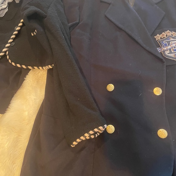 Escada Sport 42 Navy Blazer coat crest 12 - Picture 12 of 15